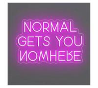 XENITE Hanging Art Neon Signs Normal Gets You Nowhere Neon Sign Light for Bedroom Pub Home Bar Room Club Party Hotel Office Living Room Wall Art Decor 40cm(A)