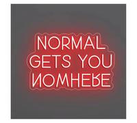 XENITE Hanging Art Neon Signs Normal Gets You Nowhere Neon Sign Light for Bedroom Pub Home Bar Room Club Party Hotel Office Living Room Wall Art Decor 40cm(B)