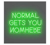 XENITE Hanging Art Neon Signs Normal Gets You Nowhere Neon Sign Light for Bedroom Pub Home Bar Room Club Party Hotel Office Living Room Wall Art Decor 40cm(D)