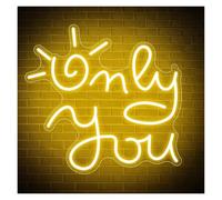 XENITE Hanging Art Neon Signs only You Neon Signs, LED Light USB Powered, for Bedroom Living Room Bar Party Anniversary Wall Decoration 35cmх33.5cm