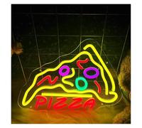 XENITE Hanging Art Neon Signs Pizza Neon Signs Apply to Restaurants Pizzerias Snack Shops, Shop Rooms, Decorations Make Your Store More Attractive 49X35cm(A)