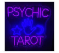 XENITE Hanging Art Neon Signs Psychic Tarot Neon Sign USB Dimmable LED Light for Gameroom Bedroom Bar Living Room Birthday Party Home Wall Decor 42cmx42cm(Style 3)