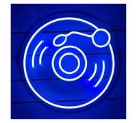 XENITE Hanging Art Neon Signs Retro Record Neon Sign For Wall Decor, Handmade Neon Lights Suitable For Cafe Shop Party Home Wall 40cmx40cm(G)