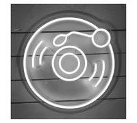 XENITE Hanging Art Neon Signs Retro Record Neon Sign For Wall Decor, Handmade Neon Lights Suitable For Cafe Shop Party Home Wall 40cmx40cm(D)