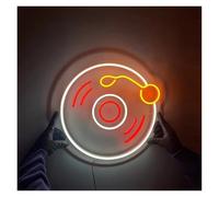 XENITE Hanging Art Neon Signs Retro Record Neon Sign For Wall Decor, Handmade Neon Lights Suitable For Cafe Shop Party Home Wall 40cmx40cm(B)