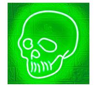 XENITE Hanging Art Neon Signs Skull Neon Sign USB Dimmable LED Light for Party Spooky House Creepy Room Chamber of Secrets Decor 25.4cmx24.9cm