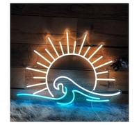 XENITE Hanging Art Neon Signs Sun Wave Neon Light Suitable for Home Wall Personalized Decor Sunrise Sunset with Dimmable 30cmx50cm