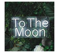 XENITE Hanging Art Neon Signs to The Moon Neon Sign,Suitable for Bedroom and Romantic Scene Decoration 40x22cm