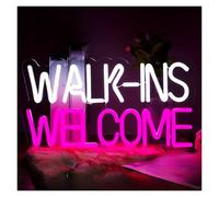 XENITE Hanging Art Neon Signs Walk-ins Welcome Neon Sign USB Powered Dimmable Neon Light for Bedroom Party Wall Decorations 22.1cm×40.1cm