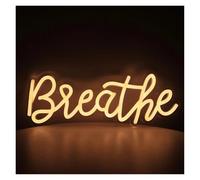 XENITE Hanging Art Neon Signs Warm White Breathe Neon Sign USB Powered Dimmable Alphabet Sign Lamp for Shop Club Party Wall Decoration 11.6cm×32.9cm