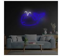 XENITE Hanging Art Neon Signs Whale Neon Sign, Sea Animals Neon Lights Suitable for Kids Room Wall Decor Snack Bar Sign 38cm(C)