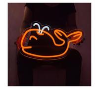 XENITE Hanging Art Neon Signs Whale Neon Sign, Sea Animals Neon Lights Suitable for Kids Room Wall Decor Snack Bar Sign 38cm(A)