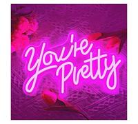 XENITE Hanging Art Neon Signs You are Pretty Neon Sign USB Powered LED Lamps Wall Decor for Bedroom Bachelorette Party Bar 32cmх20cm