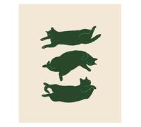 XENITE Wall Art Canvas Prints Abstract Line Funny Cat Dumpling Posters Prints Wall Art Aesthetics Canvas Painting For Living Room Modern Home Decor(F,40x50cm)
