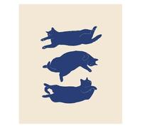 XENITE Wall Art Canvas Prints Abstract Line Funny Cat Dumpling Posters Prints Wall Art Aesthetics Canvas Painting For Living Room Modern Home Decor(E,20x30cm)