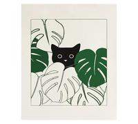 XENITE Wall Art Canvas Prints Abstract Line Funny Cat Dumpling Posters Prints Wall Art Aesthetics Canvas Painting For Living Room Modern Home Decor(C,40x50cm)