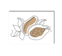 XENITE Wall Art Canvas Prints Abstract One Line Drawing Coffee Cup Woman Dinnerware Posters Prints Wall Art Aesthetics Canvas Painting For Modern Home Decor(G,40x60cm)