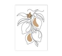 XENITE Wall Art Canvas Prints Abstract One Line Drawing Coffee Cup Woman Dinnerware Posters Prints Wall Art Aesthetics Canvas Painting For Modern Home Decor(A,40x60cm)
