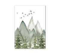 XENITE Wall Art Canvas Prints Bear Fox Rabbit Wolf Deer Raccoon Wall Art Canvas Painting No Frame Jungle Animal Posters Prints Picture Kids Room Decor(G,50x70cm)