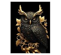 XENITE Wall Art Canvas Prints Black And Gold Animals Animal Eagle Lion Carp Wolf Photo Canvas Painting No Frame Wall Art Decoration(I,50x70cm)