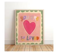XENITE Wall Art Canvas Prints Frameless Posters Prints You Are So Loved Nursery Wall Art Cute Cottage Core For Room Home Decoration(A,50x70cm)