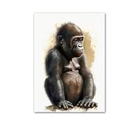 XENITE Wall Art Canvas Prints Giraffe Elephant Zebra Orangutan Cartoon Posters Prints Wall Art Canvas Painting For Living Room Modern Home Decor(G,40x60cm)
