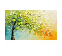 XENITE Wall Art Canvas Prints Orange White Blossom Tree Oil Painting,Textured Wall Art, Canvas Print Poster No Frame Modern Abstract Painting Decor(C,60x110CM)