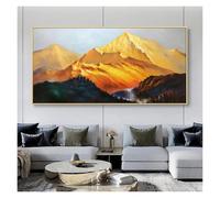 XENITE Wall Art Canvas Prints Print Gold Mountain Painting No Frame On Canvas Wall Art Abstract Natural Landscape Poster,Home Decoration(B,60x120CM)