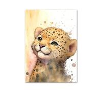 XENITE Wall Art Canvas Prints Smiling Animals Elephant Zebra Monkey Giraffe Posters Prints Wall Art Canvas Painting For Living Room Modern Home Decor(A,40x60cm)