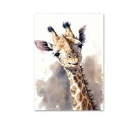 XENITE Wall Art Canvas Prints Smiling Animals Elephant Zebra Monkey Giraffe Posters Prints Wall Art Canvas Painting For Living Room Modern Home Decor(E,40x50cm)
