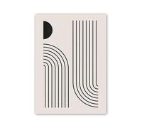 XENITE Wall Art Canvas Prints Vase Leaf Line Geometry Wall Art Canvas Painting No Frame Abstract Prints Pictures For Hotel Bar Living Room Decor(K,40x60cm)