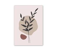 XENITE Wall Art Canvas Prints Vase Leaf Line Geometry Wall Art Canvas Painting No Frame Abstract Prints Pictures For Hotel Bar Living Room Decor(E,30x40cm)