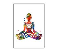 XENITE Wall Art Canvas Prints Watercolor Yoga Meditation Posters Prints Wall Art Aesthetics Canvas Painting For Living Room Modern Home Decor(A,40x50cm)