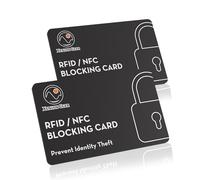 XENLYN GEAR RFID Blocking Card - Contactless Card Protector with Advanced Chip to Scramble RFID/NFC Signals for Protection, Slim Design for Simply Fits Into Your Wallets and Purses - 2 Pack