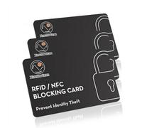 XENLYN GEAR RFID Blocking Card - Contactless Card Protector with Advanced Chip to Scramble RFID/NFC Signals for Protection, Slim Design for Simply Fits Into Your Wallets and Purses - 3 Pack