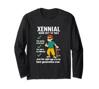 Xennial Born 1977 to 1983 Funny Nostalgia Long Sleeve T-Shirt