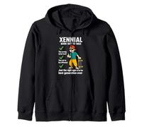 Xennial Born 1977 to 1983 Funny Nostalgia Zip Hoodie