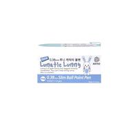 Xeno 0.38mm Slim Ballpoint Pen Lunatic Lunny Character 12 Pack (Blue 12 Pack)
