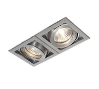 Xeno 2 Way Modern GU10 Adjustable Tilt LED Compatible Mains Voltage Boxed Aluminium Recessed Downlight