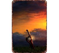 xenoblade chronicles Anime Metal Tin Sign Poster Decor for Living Room Cafe Decorative Sign for Wall 12x8Inches