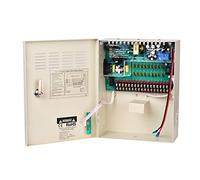 Xenocam 18 Channel 18 Way 12V 10Amp DC Metal Boxed Cabinet Regulated Power Supply Unit with Backup Battery Link for Burglar Alarms CCTV Cameras PTZ Access Control