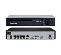 Xenocam 4CH PoE NVR 5MP H.265 Security Network Video Recorder Supports Up 4 X 5MP /4MP /3MP 1080P IP Cameras, Motion Detection Email Alerts USB Backup VGA and HDMI Output, NO HDD