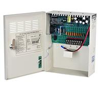 Xenocam 9 Channel 9 Way 12V 5Amp DC Metal Boxed Cabinet Regulated Power Supply Unit with Backup Battery Link for Burglar Alarms CCTV Cameras PTZ Access Control