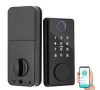 Xenocam Smart Lock Fingerprint Door Lock 5 in 1 Keyless Entry Door Lock Smart Door Lock with App Control, Electronic Latch Biometric Locks for Front Door with Touchscreen Keyboard, XX01