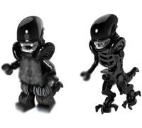 Xenomo Model Building Block Set, DIY Alien Monsters Minifigure Skeleton Model Building Kit Xenomo Construction Toy Gifts for Adults and Teenager