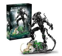Xenomorph Mech Action Figure Building Set, 958 PCS Creative Alien Action Figure Model Movie Building kit, Aliens Building Blocks with Support Base and Little Scorpion, Gifts for Children Adults