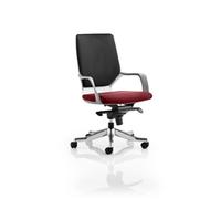 Xenon Executive Chair White Medium Back Chilli Colour Seat