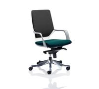 Xenon Executive Chair White Medium Back Kingfisher Colour S