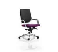 Xenon Executive Chair White Medium Back Purple Colour Seat