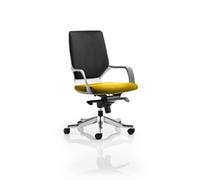 Xenon Executive Chair White Medium Back Sunset Colour Seat